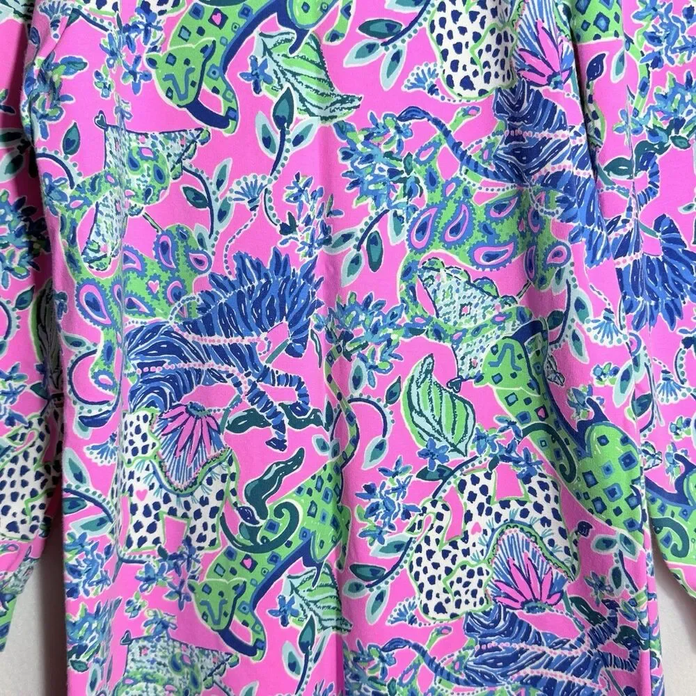 Lilly Pulitzer Plumeria Pink Untamed Hearts Elfrea Ruffle Dress Girl's L/8-10